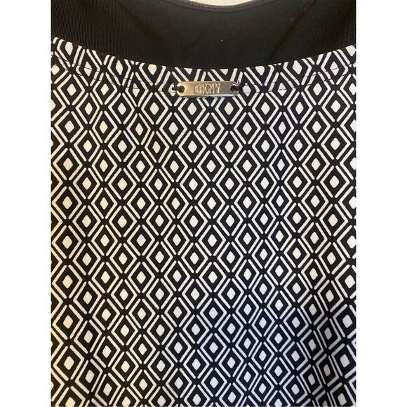 DKNY One Piece Swim Suit Adjustable Straps Sz. M Bra Blue/White - Picture 13 of 13